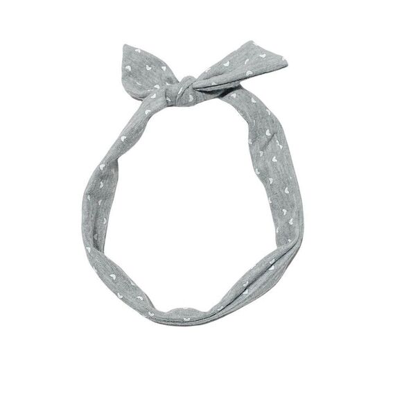 Light Grey Heart Print Head Band - Picture 1 of 2
